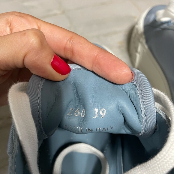 PRADA NYLON PLATFORM SNEAKERS 39 POWDER BLUE - Picture 6 of 8